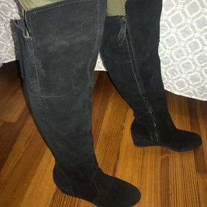 FRANCO SARTO blk suede over the knee AGATHA